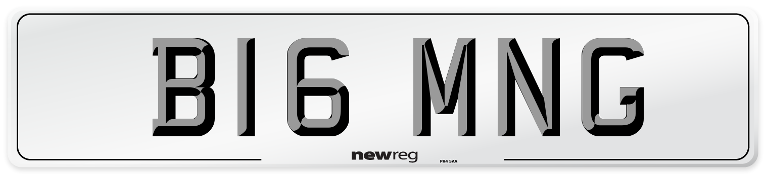 B16 MNG Number Plate from New Reg
